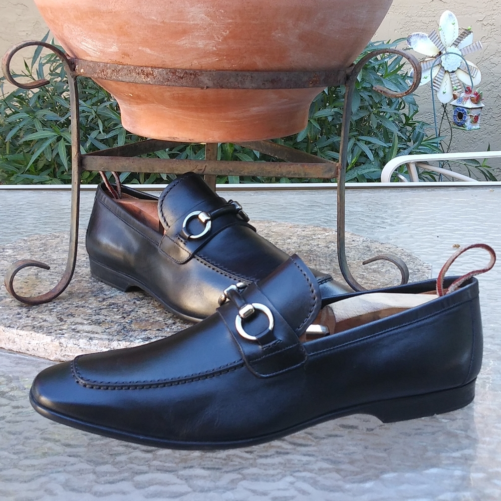 🆕 !!!!SOLD!!!! Magnanni Black Horsebit Loafers - Picture 5 of 9